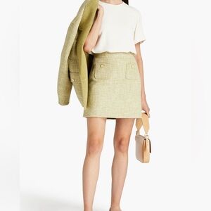 Sandro green tweed skirt